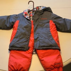 Columbia reversible snow jacket and pants set